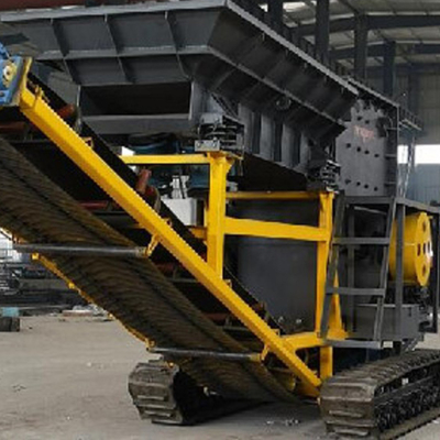 240t/H 크롤러 트랙은 집합적 보고를 위한 모바일 햄머 크러셔를 탑재했습니다